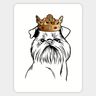 Brussels Griffon Dog King Queen Wearing Crown Magnet